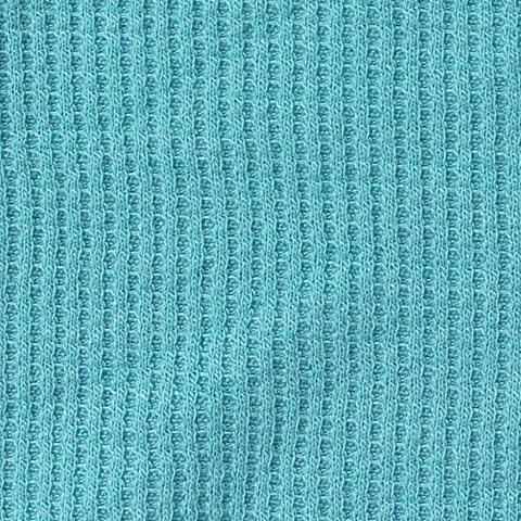 Polyester Viscose Stretch Waffle Knit Fabric, 180 gsm, 170 cm — Blue