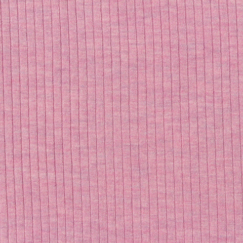 Pink Marl Rib Knit, Viscose