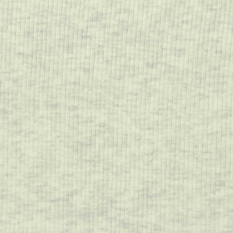 Light Grey Marl Rib Knit, Cotton, 250 gsm