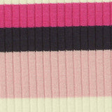 Dark Grey Horizontal-Stripe Rib Knit, Viscose — texture