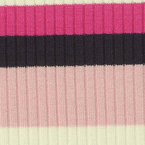 Dark Grey Horizontal-Stripe Rib Knit, Viscose, 250 gsm