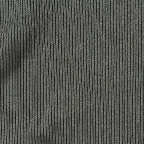 Polyester Stretch Rib Knit Fabric, 230 gsm, 120 cm — Grey