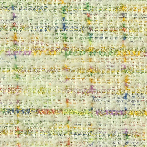 Yellow Subtle-Plaid Bouclé, Poly-Cotton