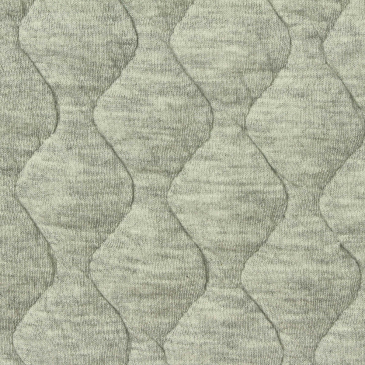 Light Grey Wavy-Diamond Scuba Knit, Poly-Cotton