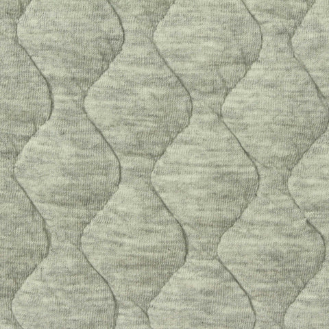 Light Grey Wavy-Diamond Scuba Knit, Poly-Cotton