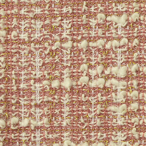 Cream Textured Bouclé, Poly-Cotton, 220 gsm