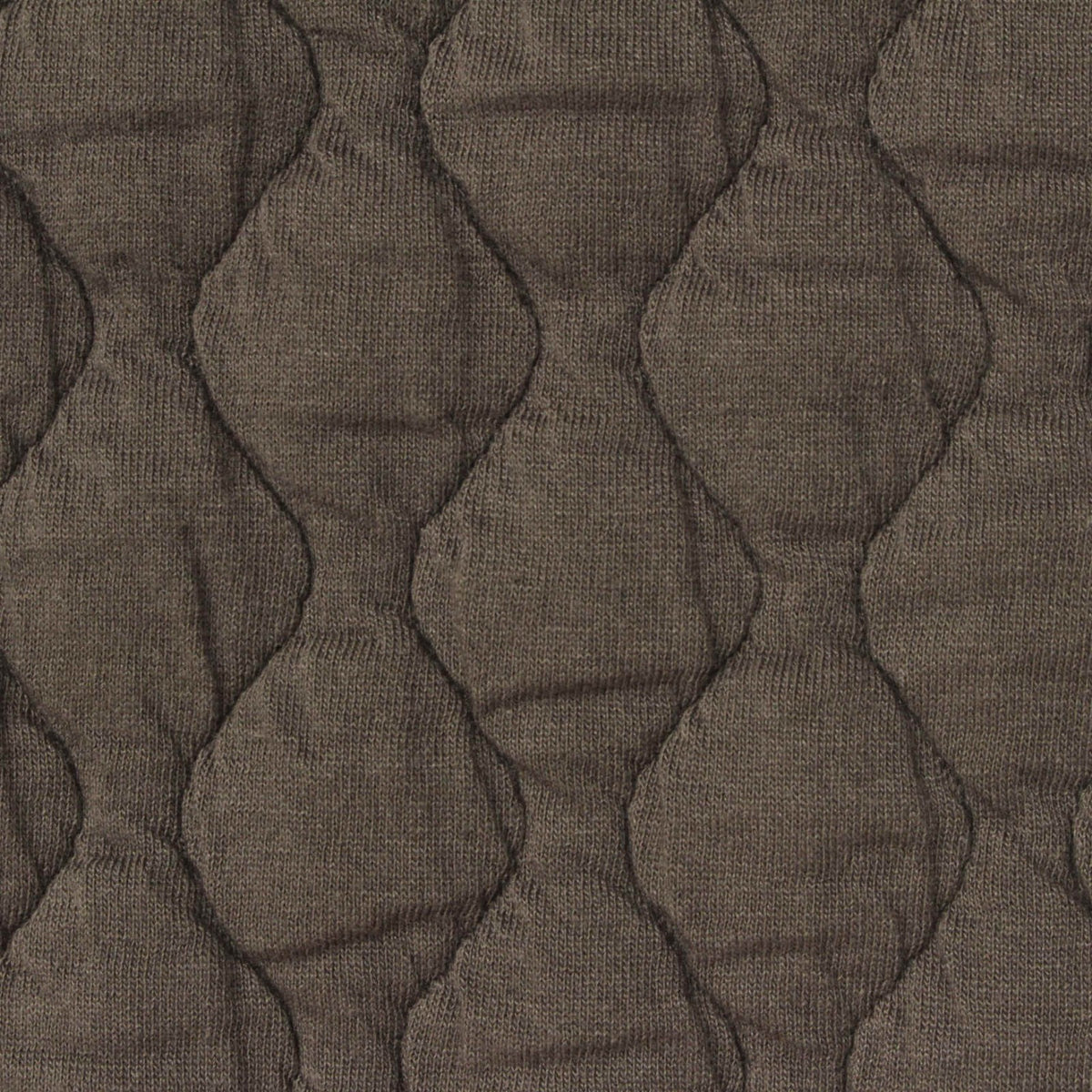 Brown Diamond Rib Knit, Poly-Cotton
