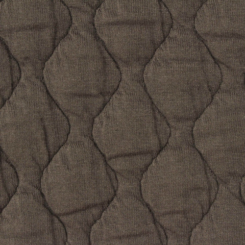 Brown Diamond Rib Knit, Poly-Cotton