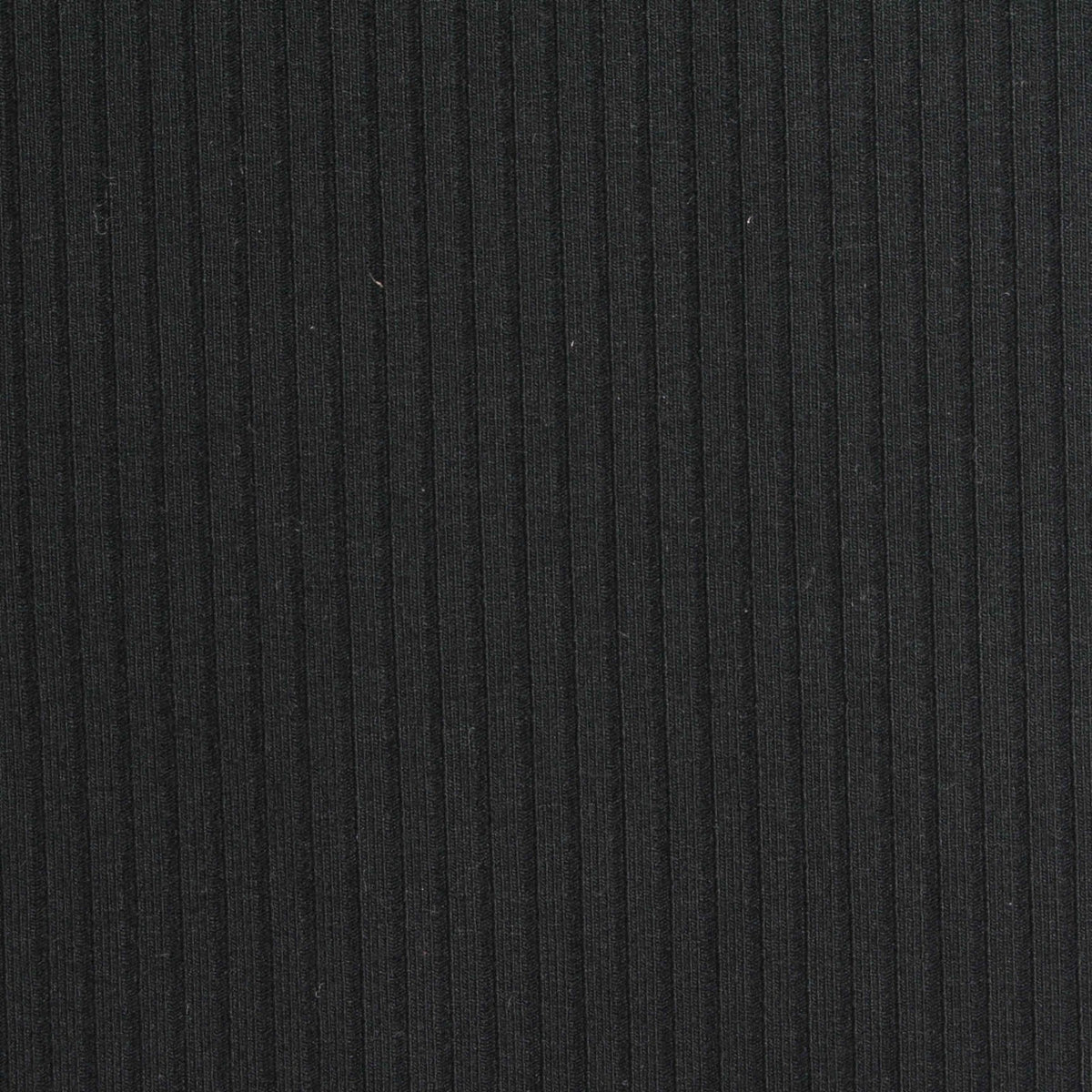 Viscose Stretch Rib Knit Fabric, 380 gsm, 145 cm — Black