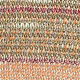 Brown Horizontal-Stripe Chunky Knit, Poly-Viscose — texture