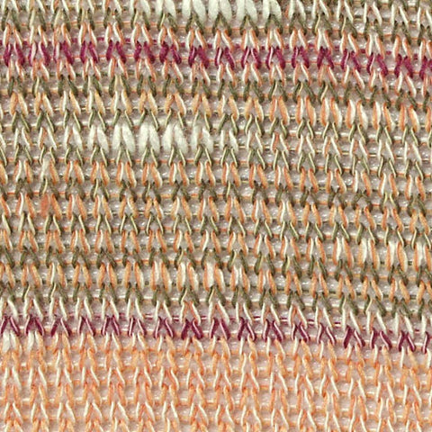 Brown Horizontal-Stripe Chunky Knit, Poly-Viscose, 157 gsm