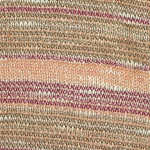 Brown Horizontal-Stripe Chunky Knit, Poly-Viscose, 157 gsm