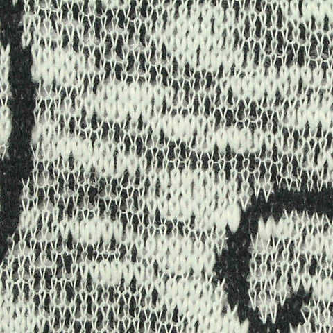 Jacquard 100% Polyester Chunky Knit Fabric, 203 gsm, 159 cm — White