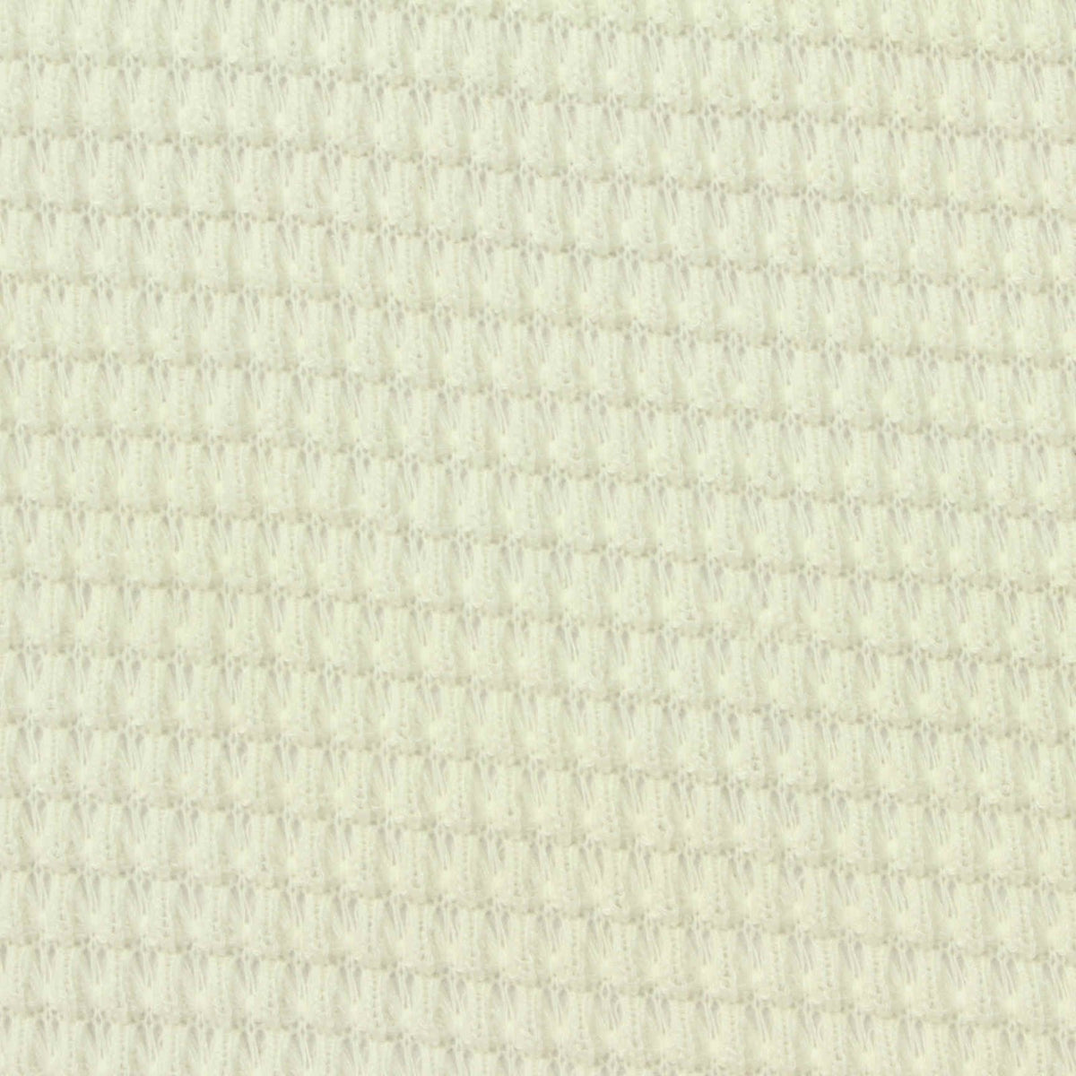 Cream Textured-Grid Chunky Knit, Poly-Viscose