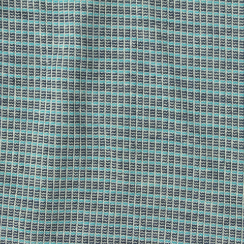Light Blue Wavy-Line Jersey Knit, Cotton-Poly