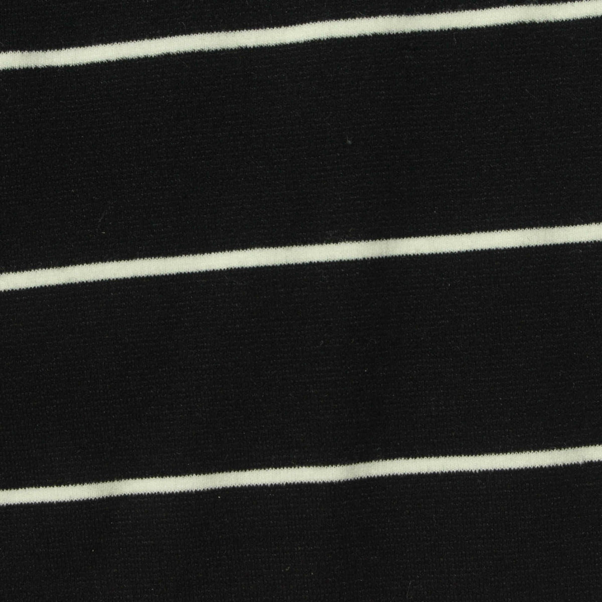 White Horizontal-Stripe Ponte Knit, Cotton-Poly, 270 gsm