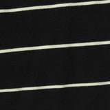 White Horizontal-Stripe Ponte Knit, Cotton-Poly