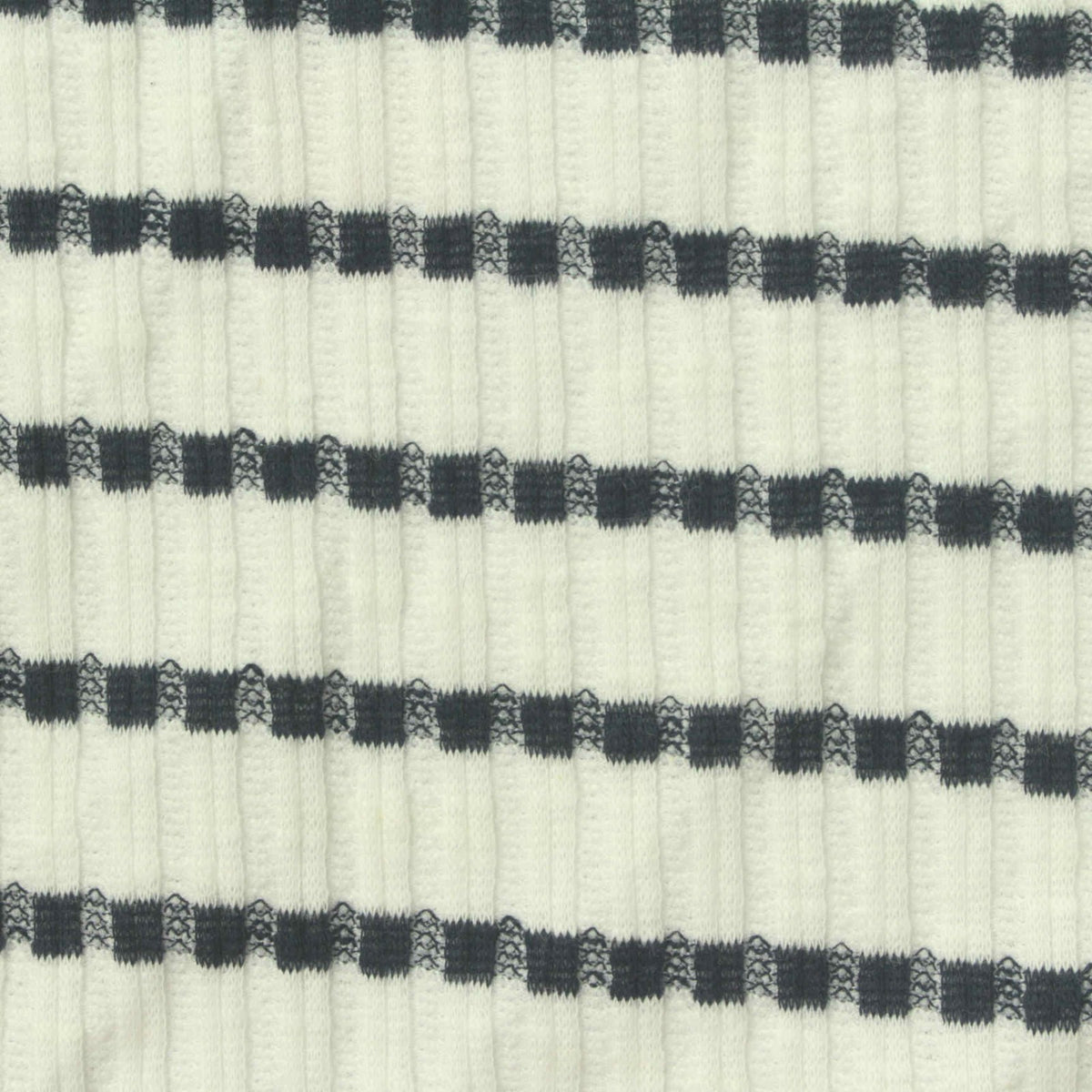 Dark Grey Horizontal-Stripe Jacquard, Cotton-Poly
