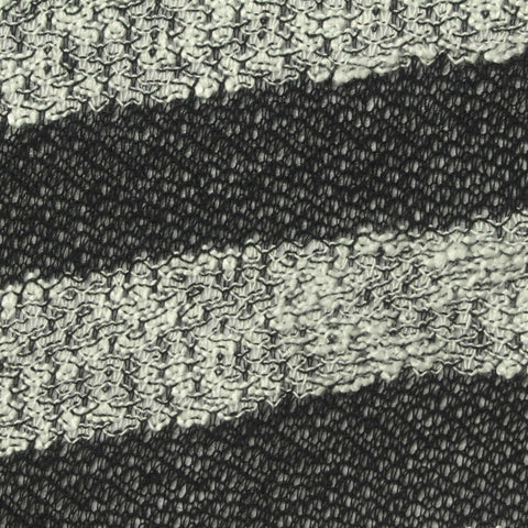 Black Stripes Chunky Knit, Poly-Viscose, 150 gsm