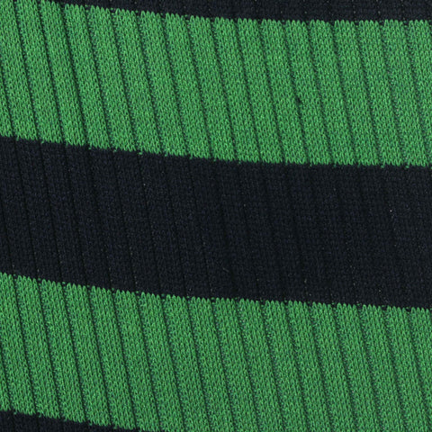 Green Horizontal-Stripe Rib Knit, Viscose-Poly, 224 gsm