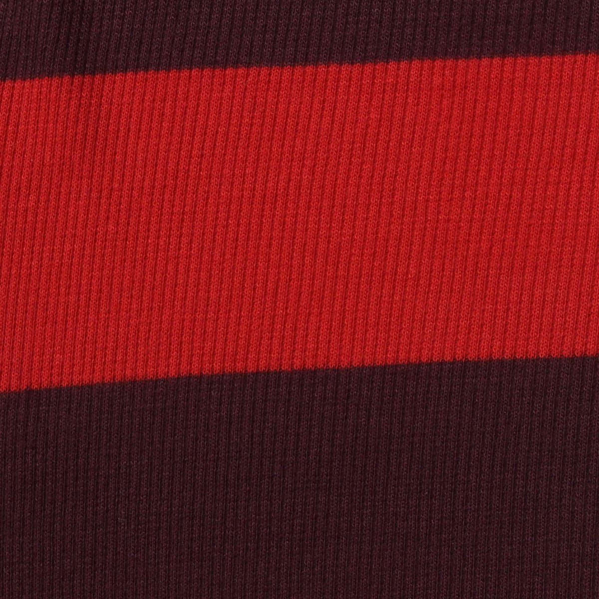 Red Horizontal-Stripe Rib Knit, Viscose