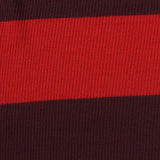 Red Horizontal-Stripe Rib Knit, Viscose