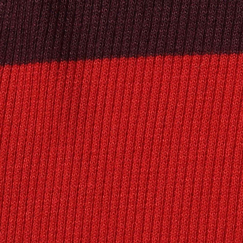 Red Horizontal-Stripe Rib Knit, Viscose