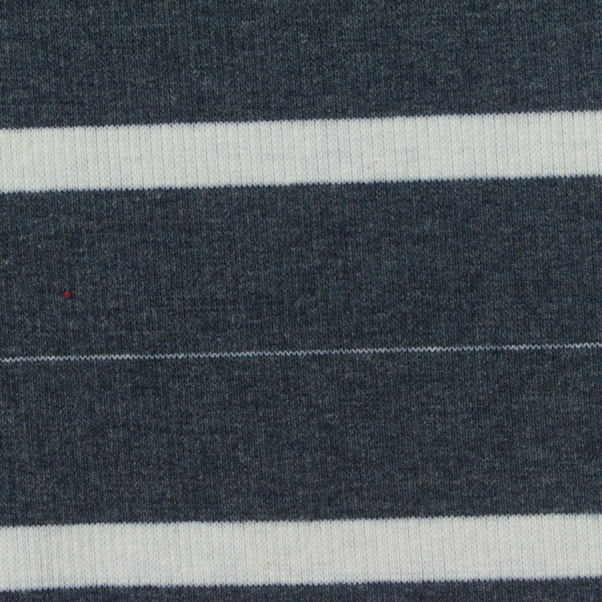 Charcoal Horizontal-Stripe Rib Knit, Cotton-Poly