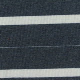 Charcoal Horizontal-Stripe Rib Knit, Cotton-Poly