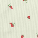 Red Leaves Rib Knit, Viscose
