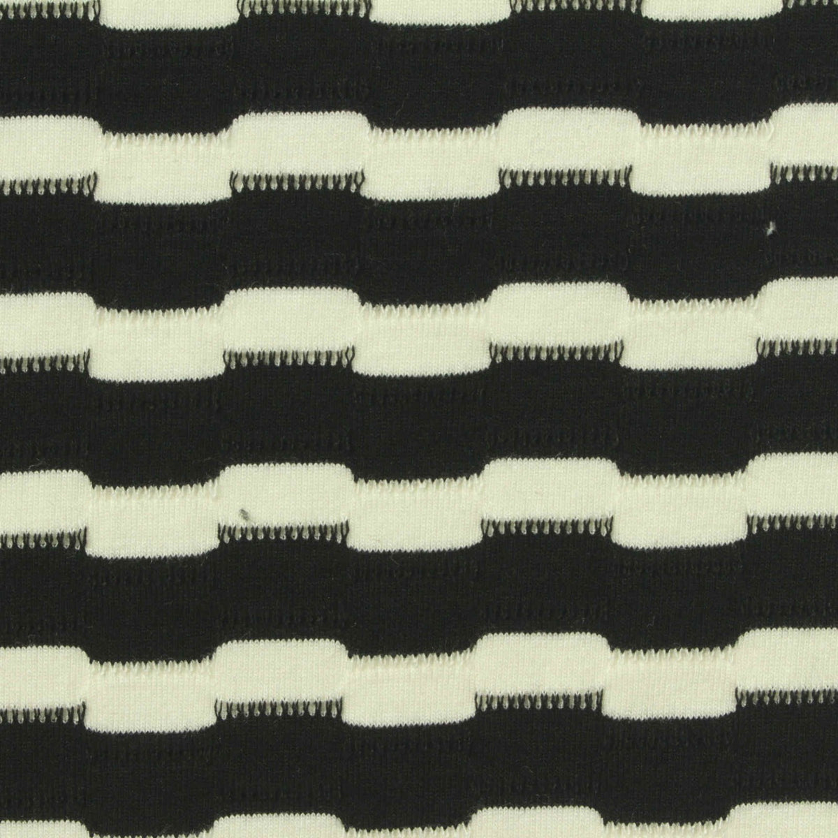 Black Horizontal-Band Jersey Knit, Viscose