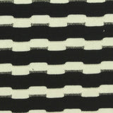 Black Horizontal-Band Jersey Knit, Viscose