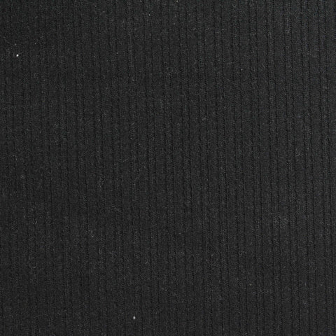Viscose Polyester Blend Stretch Interlock Knit Fabric, 284 gsm, 180 cm — Black