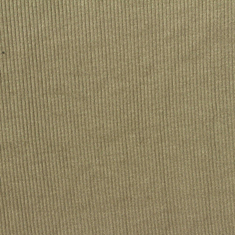 Viscose Stretch Rib Knit Fabric, 256 gsm, 116 cm — Khaki