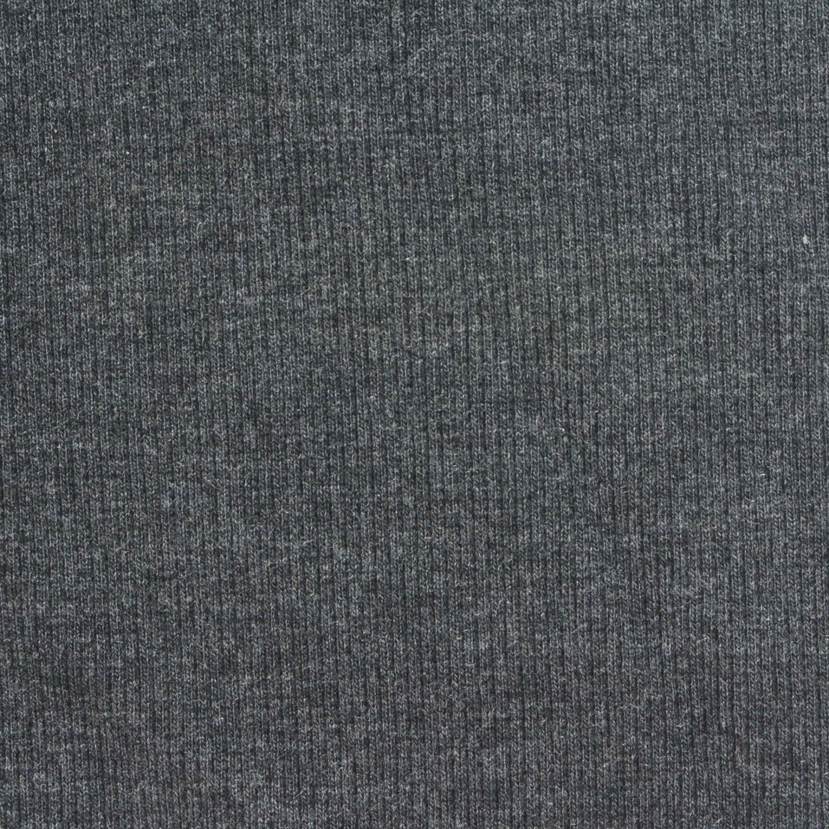 Dark Grey Marl Rib Knit, Poly-Cotton, 410 gsm