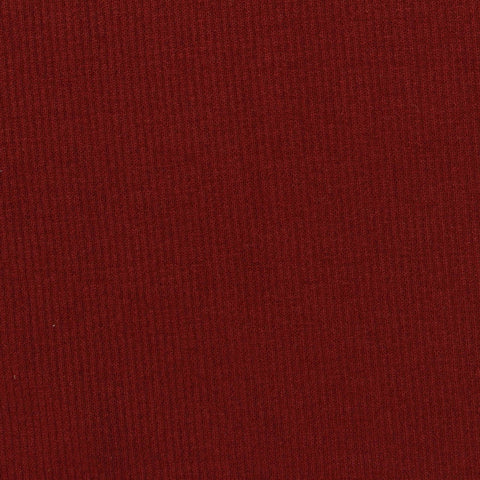 Cotton Polyester Stretch Rib Knit Fabric, 380 gsm — Red