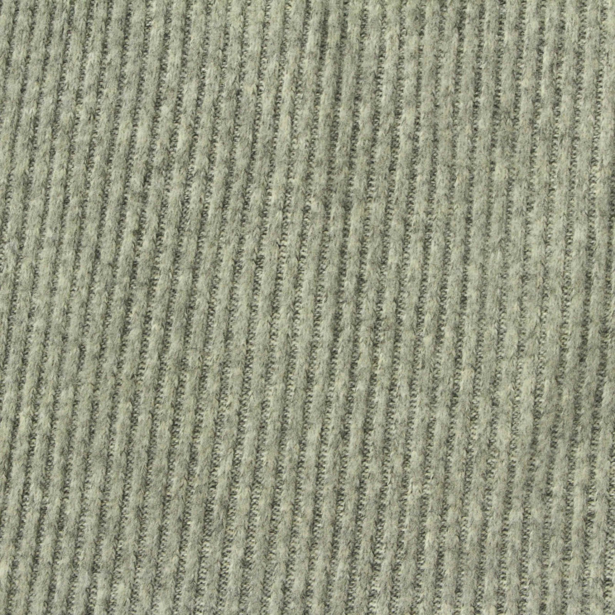 Heathered Grey-Green Marl Rib Knit, Polyester, 270 gsm