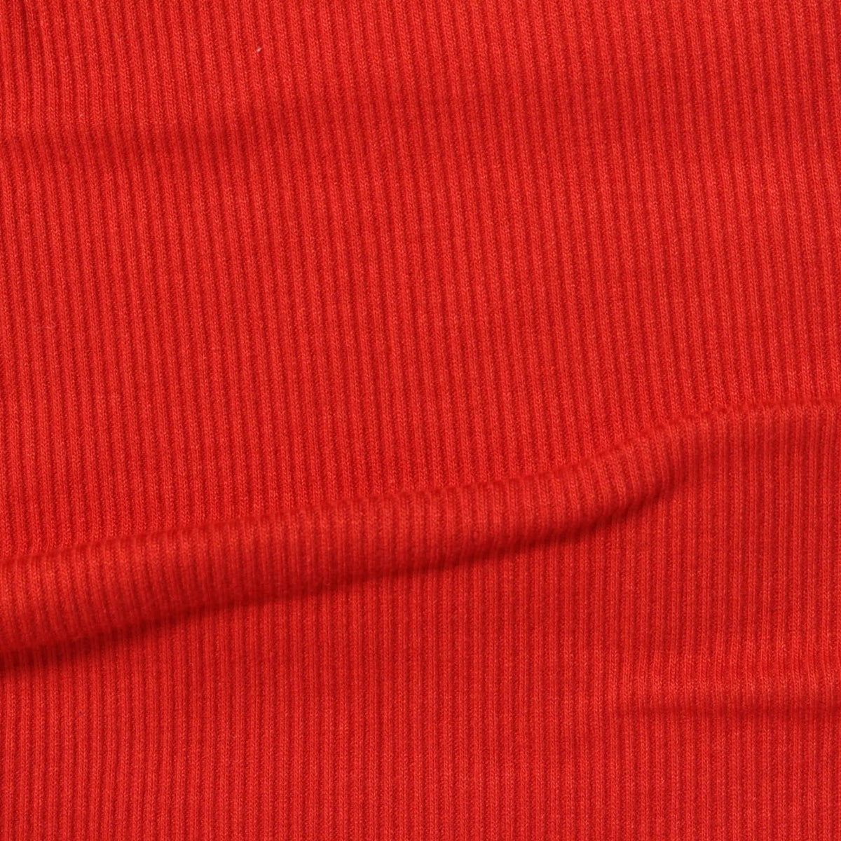 Viscose Stretch Rib Knit Fabric, 240 gsm, 160 cm — Red