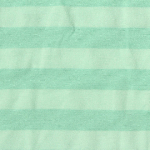 Mint Stripe Jersey Knit, Poly-Viscose