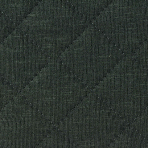 Dark Green Diamond French Terry, Cotton-Poly