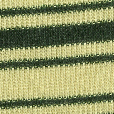 Dark Green Stripes Rib Knit, Polyester