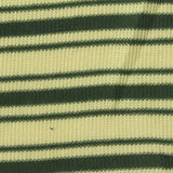 Dark Green Stripes Rib Knit, Polyester