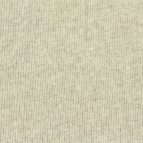 Light Grey Heathered-Marl Rib Knit, Cotton-Viscose