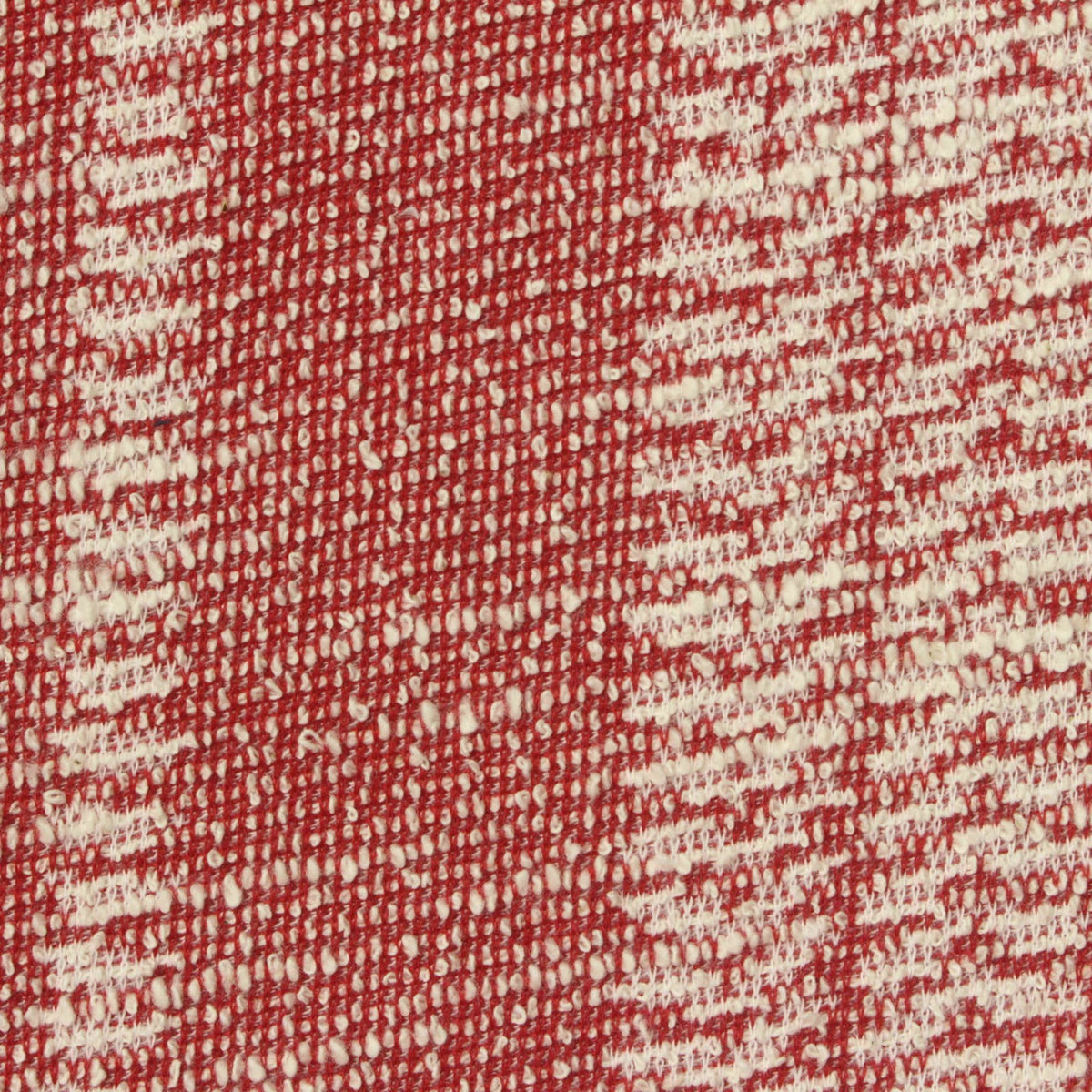 Jacquard Polyester Cotton Blend Bouclé Fabric, 240 gsm, 150 cm — Red