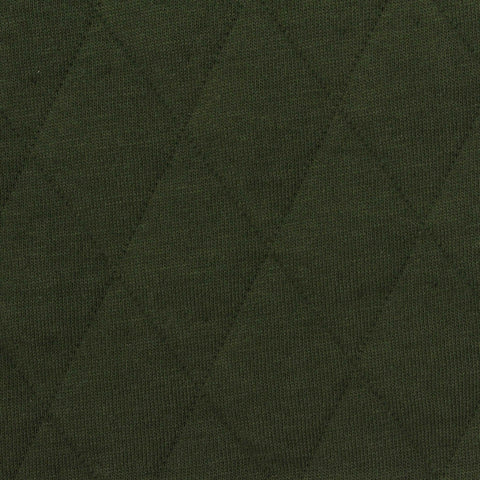 Dark Green Diamond Jacquard, Cotton-Poly