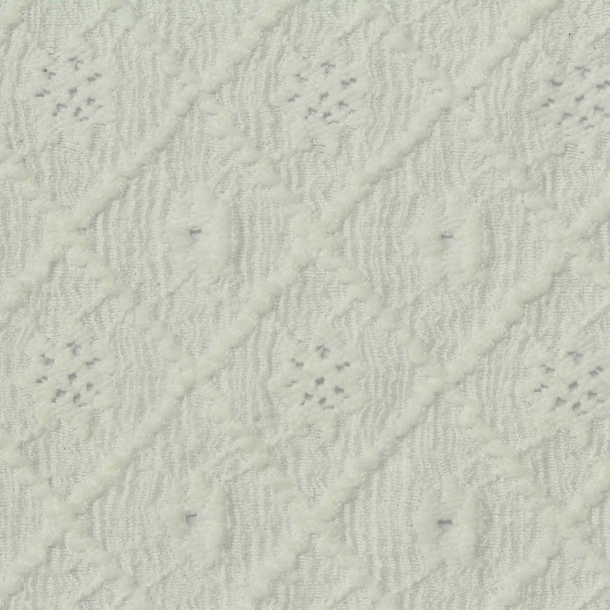 Cream Tone-on-Tone Diamond Crepe, Polyester