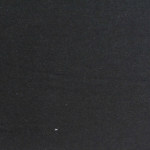 Cotton Polyester Stretch French Terry Fabric, 250 gsm, 180 cm — Black