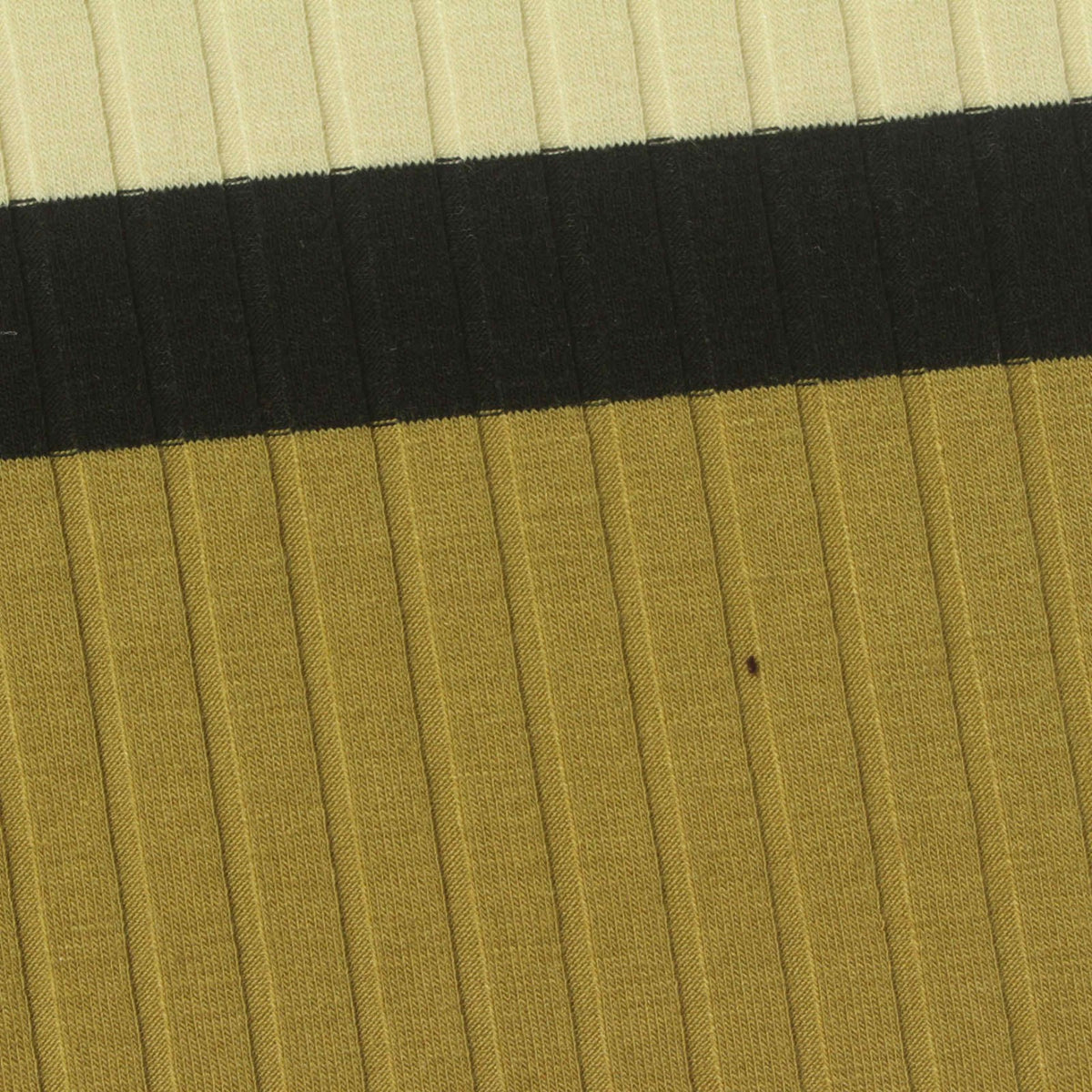 Cream Horizontal-Stripe Rib Knit, Poly-Viscose, 205 gsm