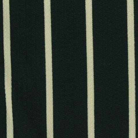 Dark Green Vertical-Stripe Knit, Polyester