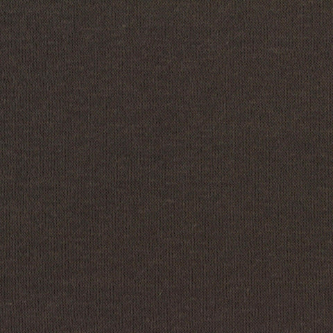 Brushed Polyester Cotton French Terry Fabric, 280 gsm, 180 cm — Brown
